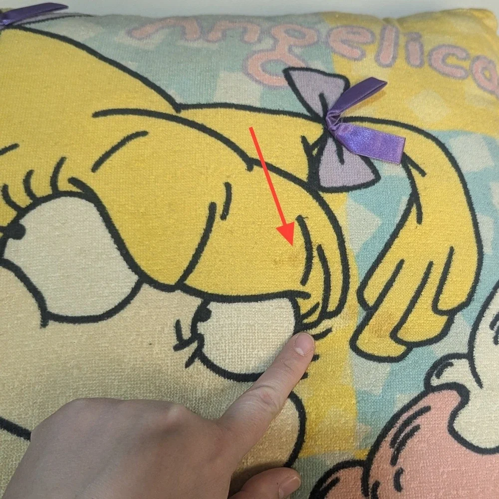 Nickelodeon Rugrats Throw Pillow Kids Multicolor 90s Vintage Angelica Tommy
